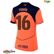 Camiseta Barcelona Fermin Lopez #16 Tercera Equipación para mujer 2025-26 manga corta
